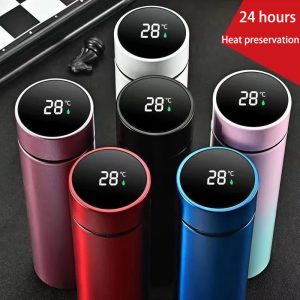 500Ml Digital Thermos Bottle Smart Cup With Temperature Display 304 Stainless Steel Vacuum Insulated Intelligent Coffee Cup